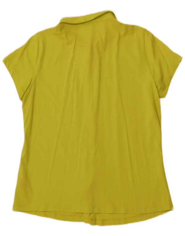 Bluzka damska z krótkim rękawem WHITE STUFF UK 14, średnia, zielona bawełna