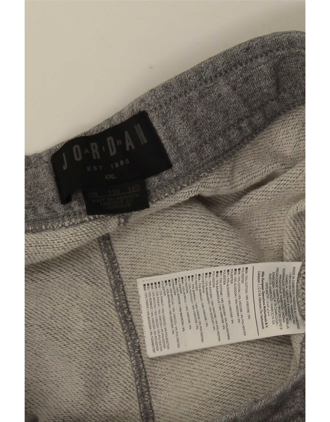 Męskie spodnie dresowe Jordan Joggers 2XL Szara bawełna