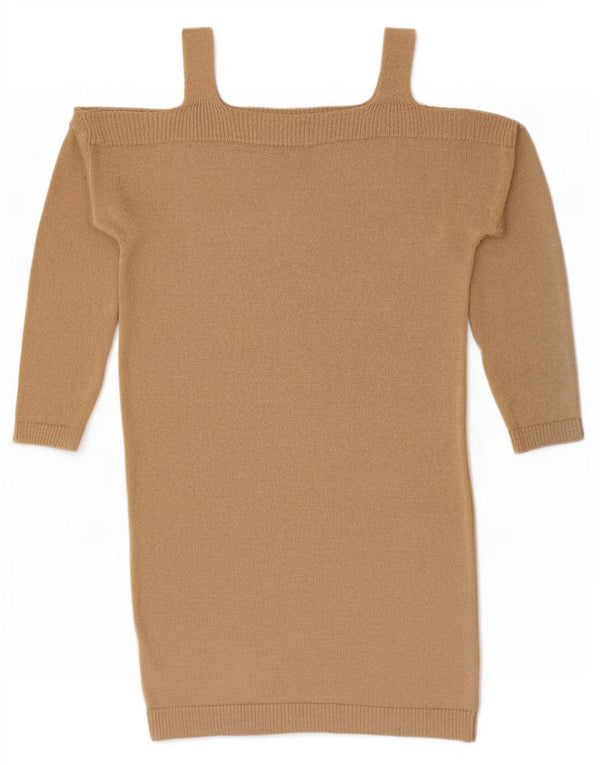 Sukienka damska Massimo Dutti z odkrytymi ramionami, UK 10, mała, beżowa