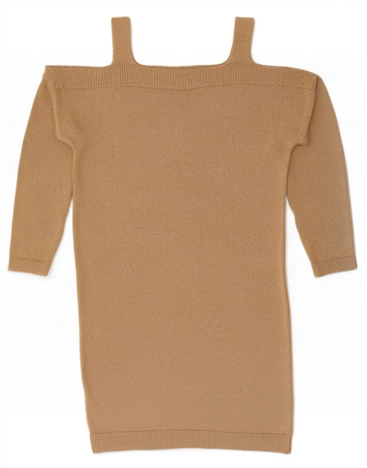 Sukienka damska Massimo Dutti z odkrytymi ramionami, UK 10, mała, beżowa