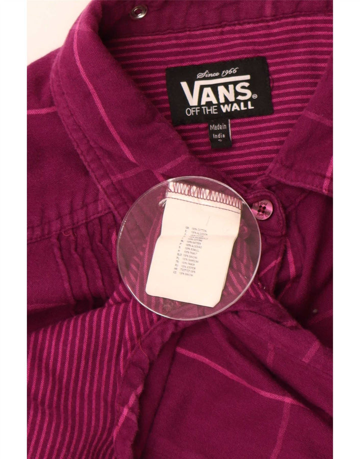 Koszula damska Vans UK 10, mała, fioletowa, bawełniana kratka