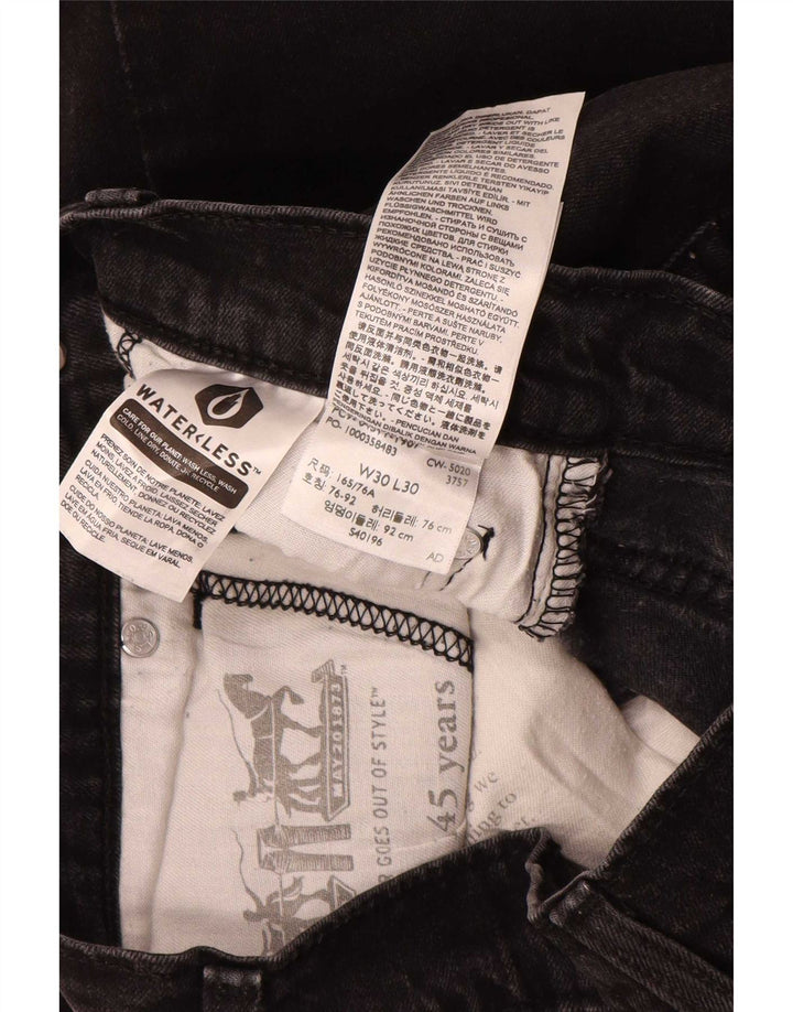 Męskie jeansy Levi's 511 Slim W30 L30 Czarna bawełna