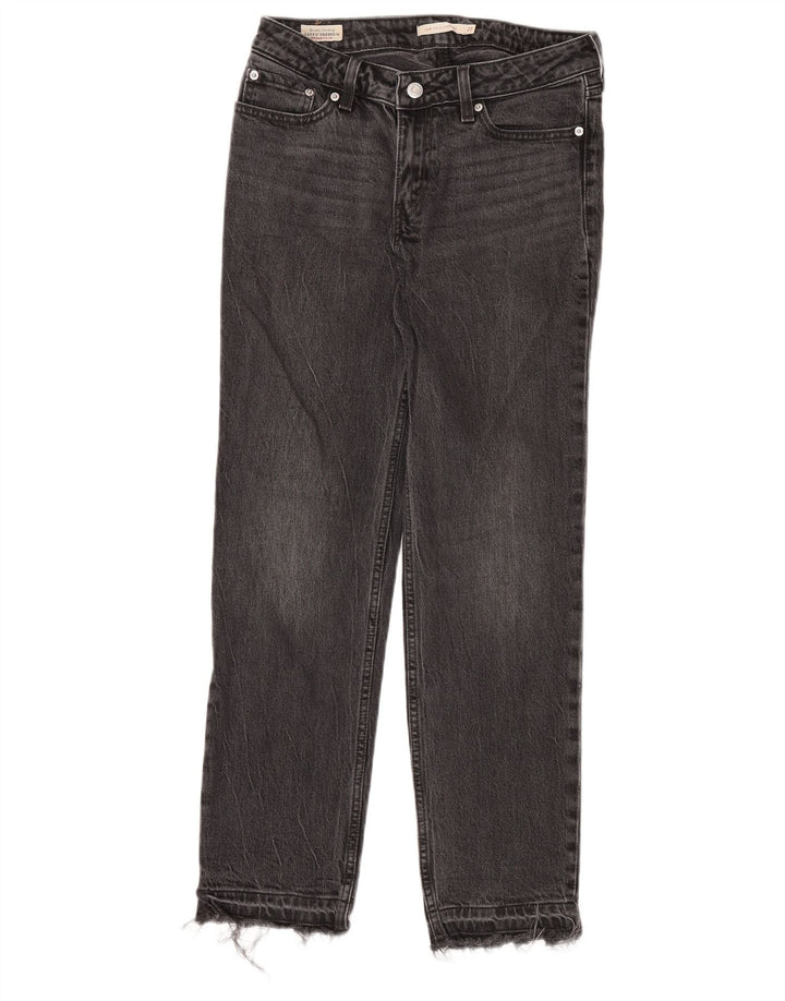 LEVI'S Womens Low Straight Jeans W27 L29 Grey Cotton