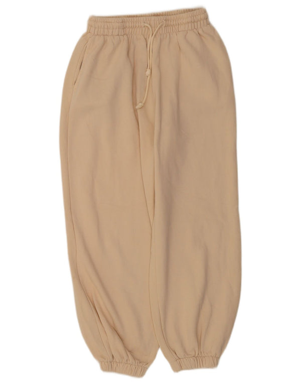 Damskie spodnie dresowe o luźnym kroju Zara Joggers UK 12 Średni beżowy bawełniany