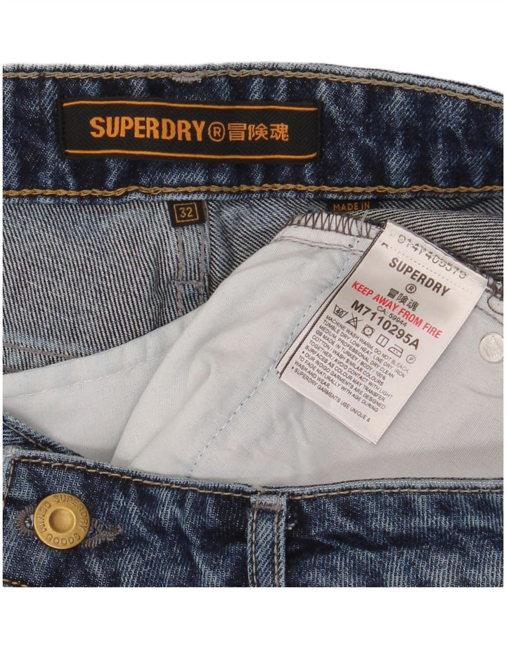 Męskie spodenki jeansowe Superdry W32 Średnioniebieskie, bawełniane