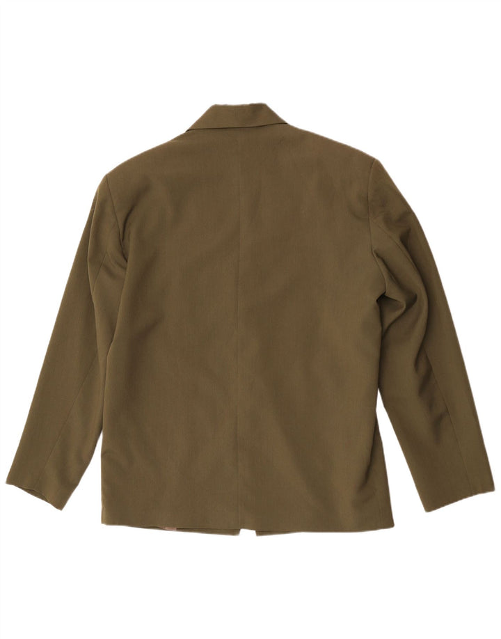 Vintage męska marynarka zapinana na 1 guzik UK 38, średni khaki, poliester