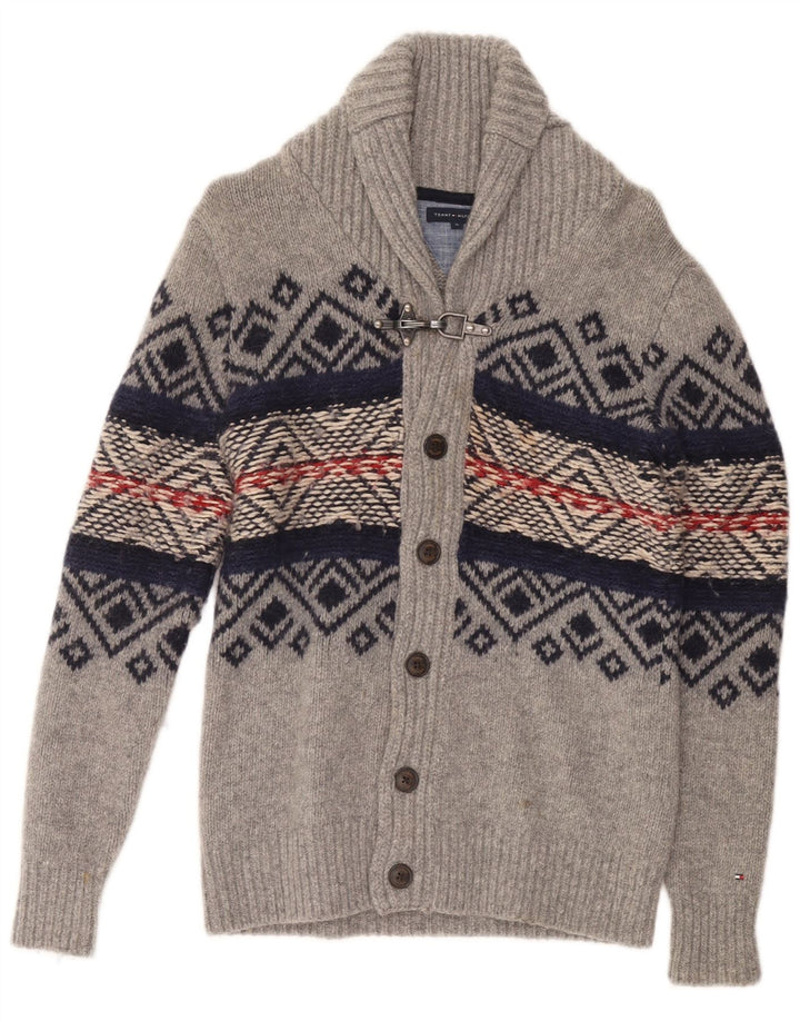 TOMMY HILFIGER Sweter chłopięcy kardigan 15-16 lat szary Fair Isle