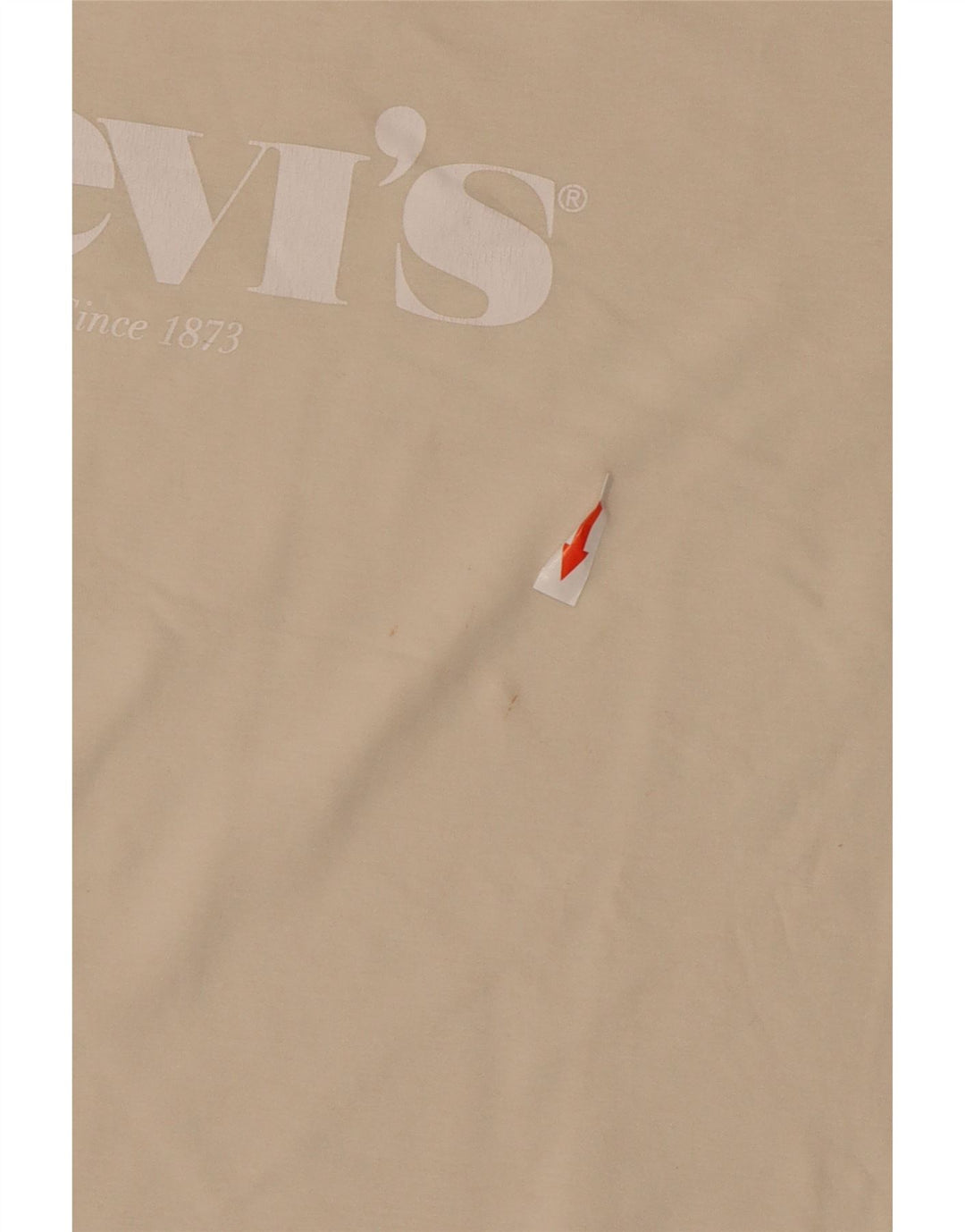 Damska koszulka z grafiką Levi's, duża, beżowa, bawełniana