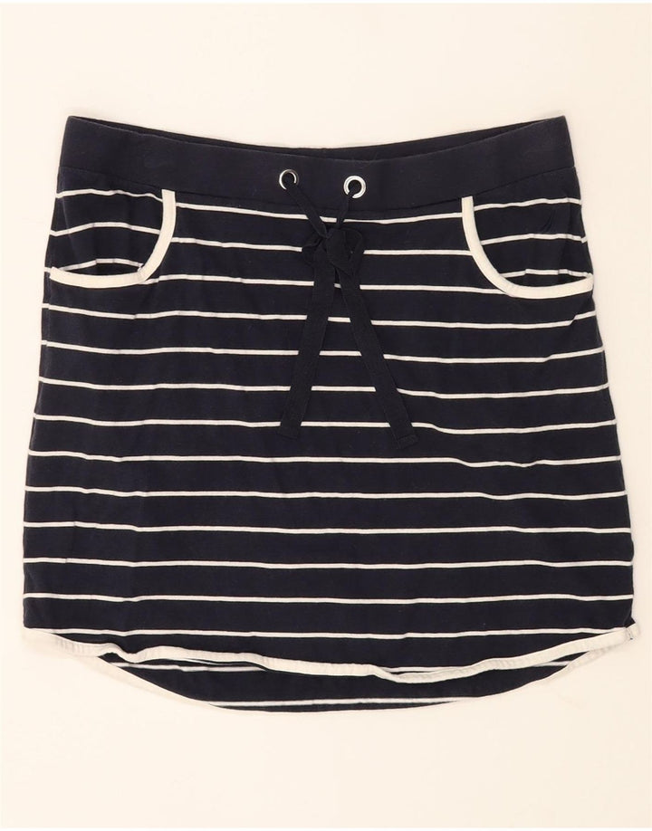 NAUTICA Womens Mini Skirt Medium W30  Navy Blue Striped Cotton Vintage Nautica and Second-Hand Nautica from Messina Hembry 