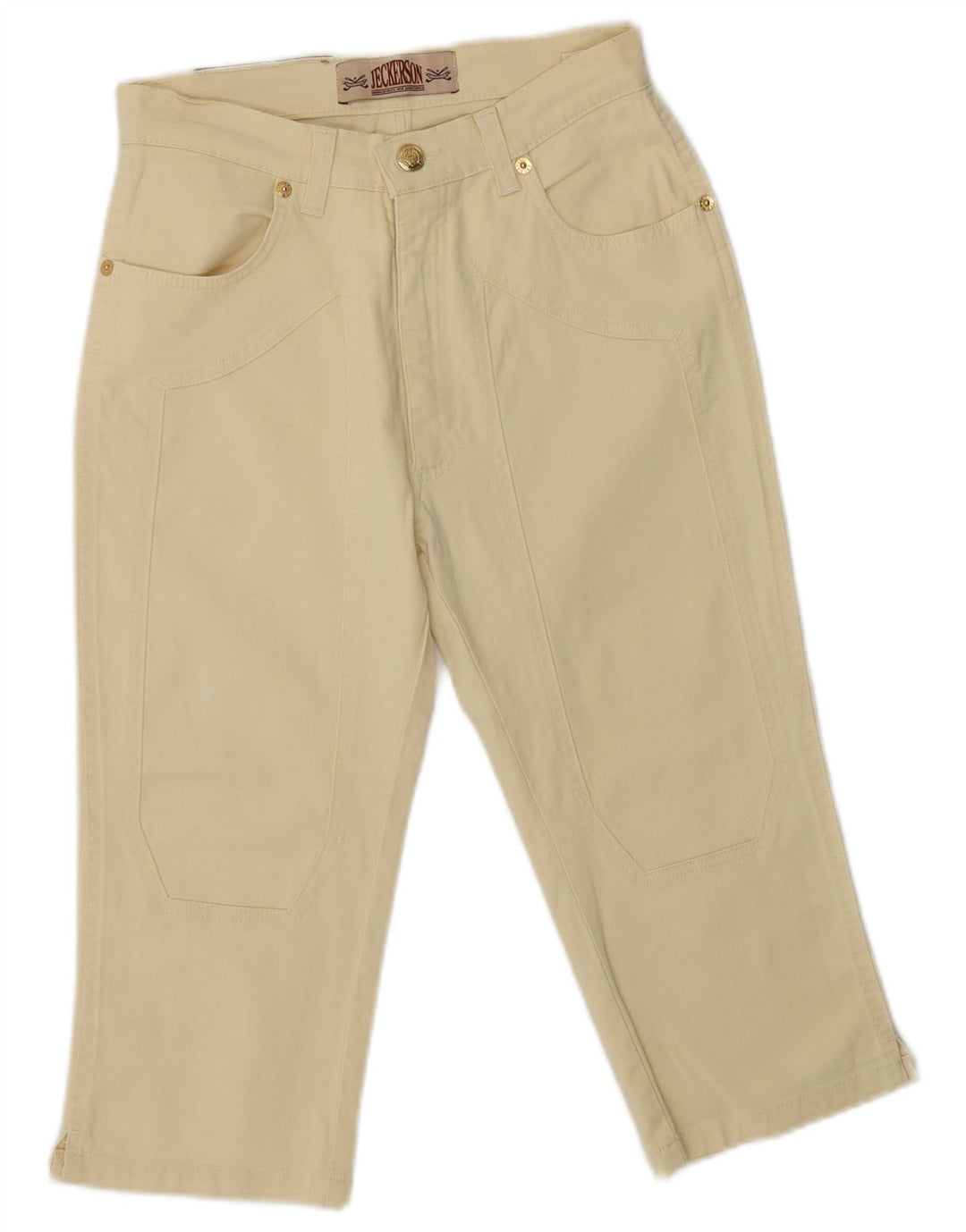 Spodnie damskie JECKERSON Capri Rozmiar 40 Małe W26 Żółta bawełna