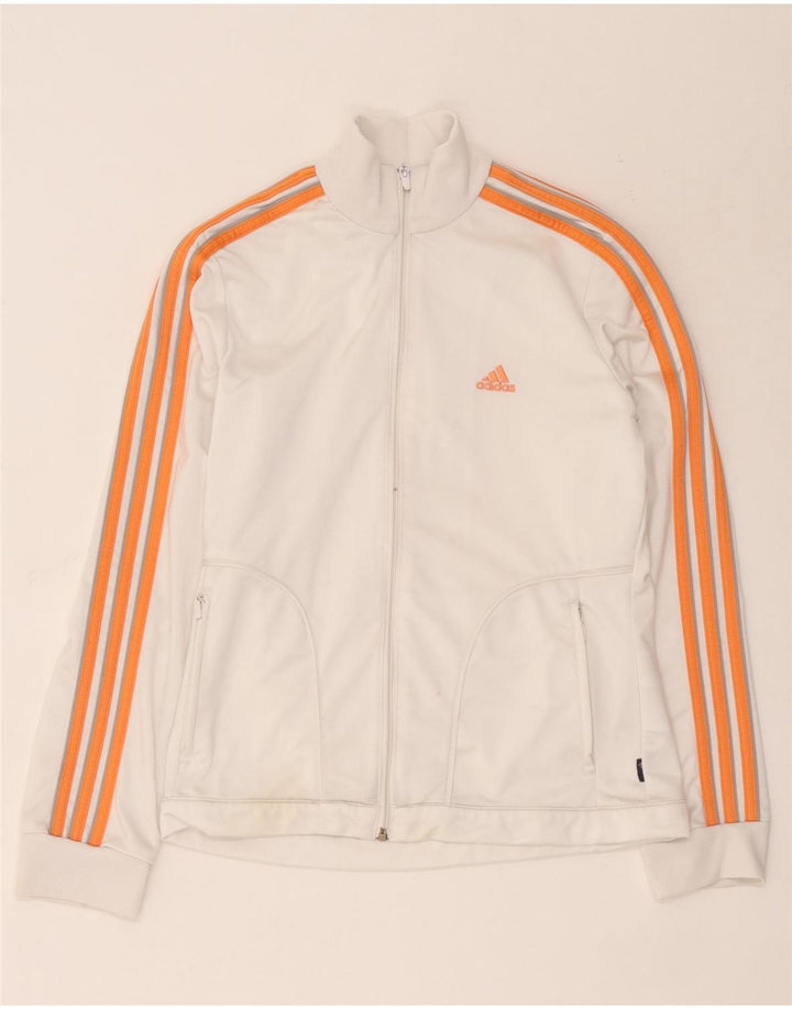 Damska bluza dresowa Adidas UK 14 Średni biały poliester