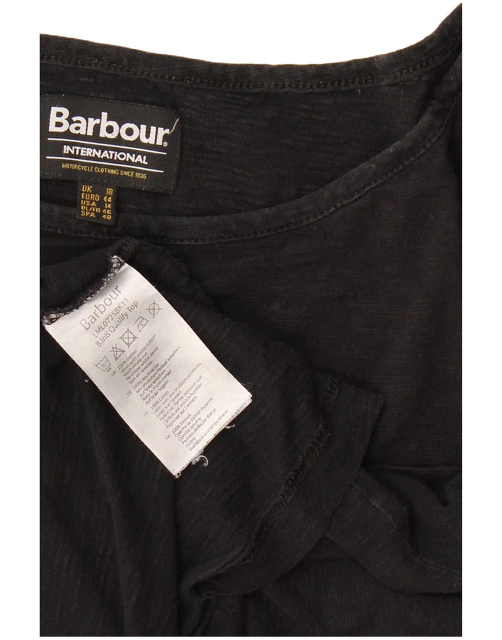 Damska koszulka Barbour Top UK 18 XL, czarna bawełna