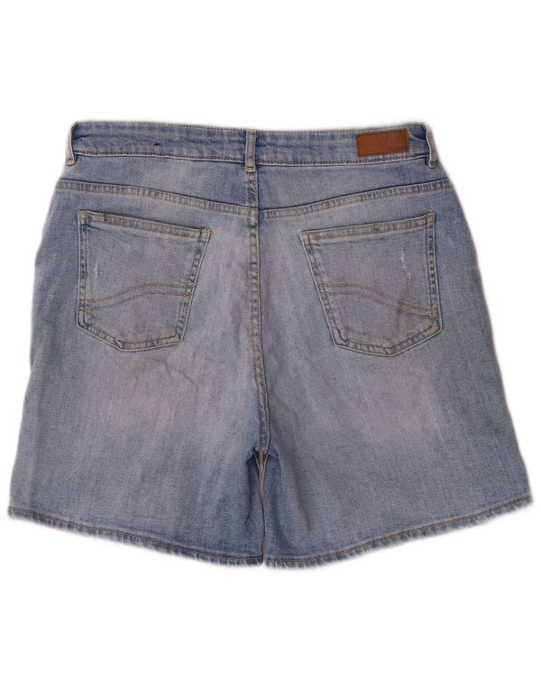 Damskie spodenki jeansowe Fat Face w trudnej sytuacji UK 12 Medium W30, niebieska bawełna