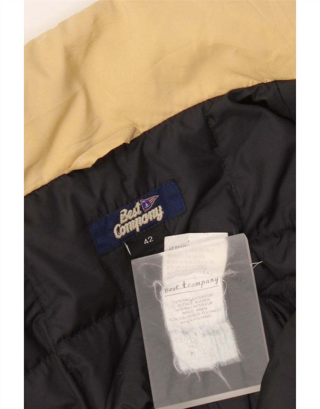 Damski płaszcz ocieplany Best Company IT 42 Średni beżowy nylon