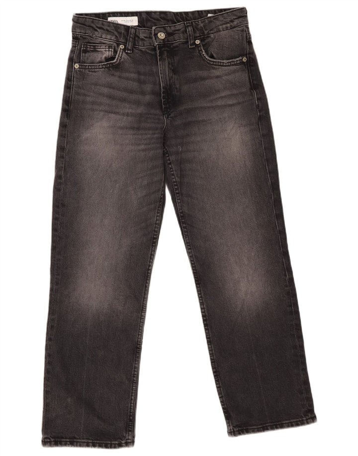 Damskie krótkie jeansy ZARA EU 38 Small W28 L25 Szara bawełna