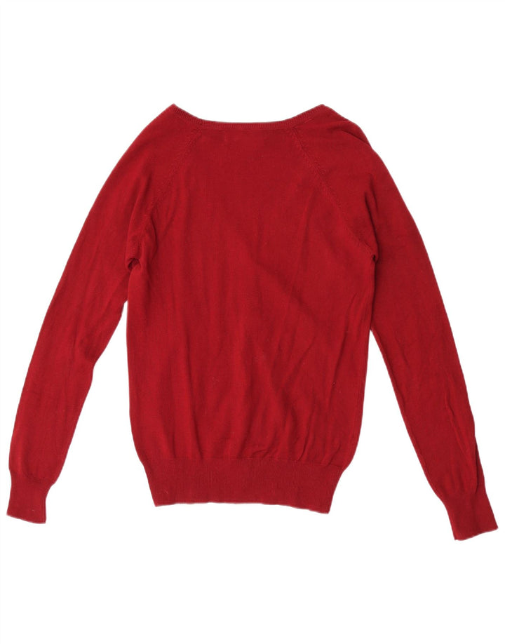Sweter damski Zara, średni czerwony, bawełniany