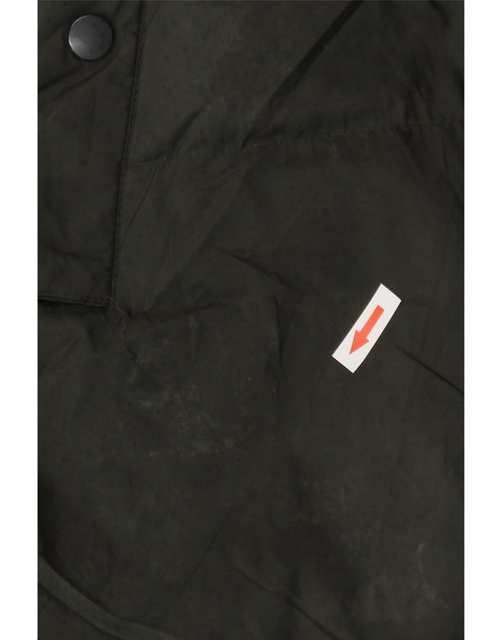Damski, oversize'owy, wyściełany płaszcz z kapturem, zara UK 10, mały, czarny nylon