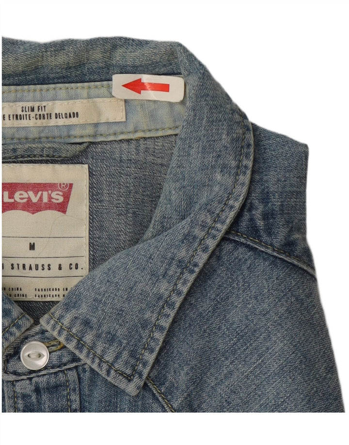 Męska koszula dżinsowa Levi's o dopasowanym kroju, średnioniebieska, bawełniana