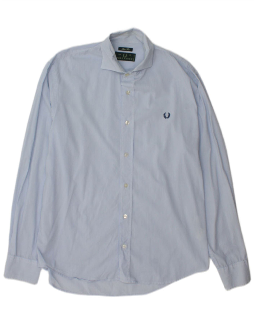 Koszula męska Fred Perry Slim Fit, duża, niebieska, bawełniana w prążki
