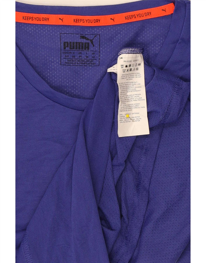 T-shirt damski Puma Top UK 10, mały, fioletowy poliester