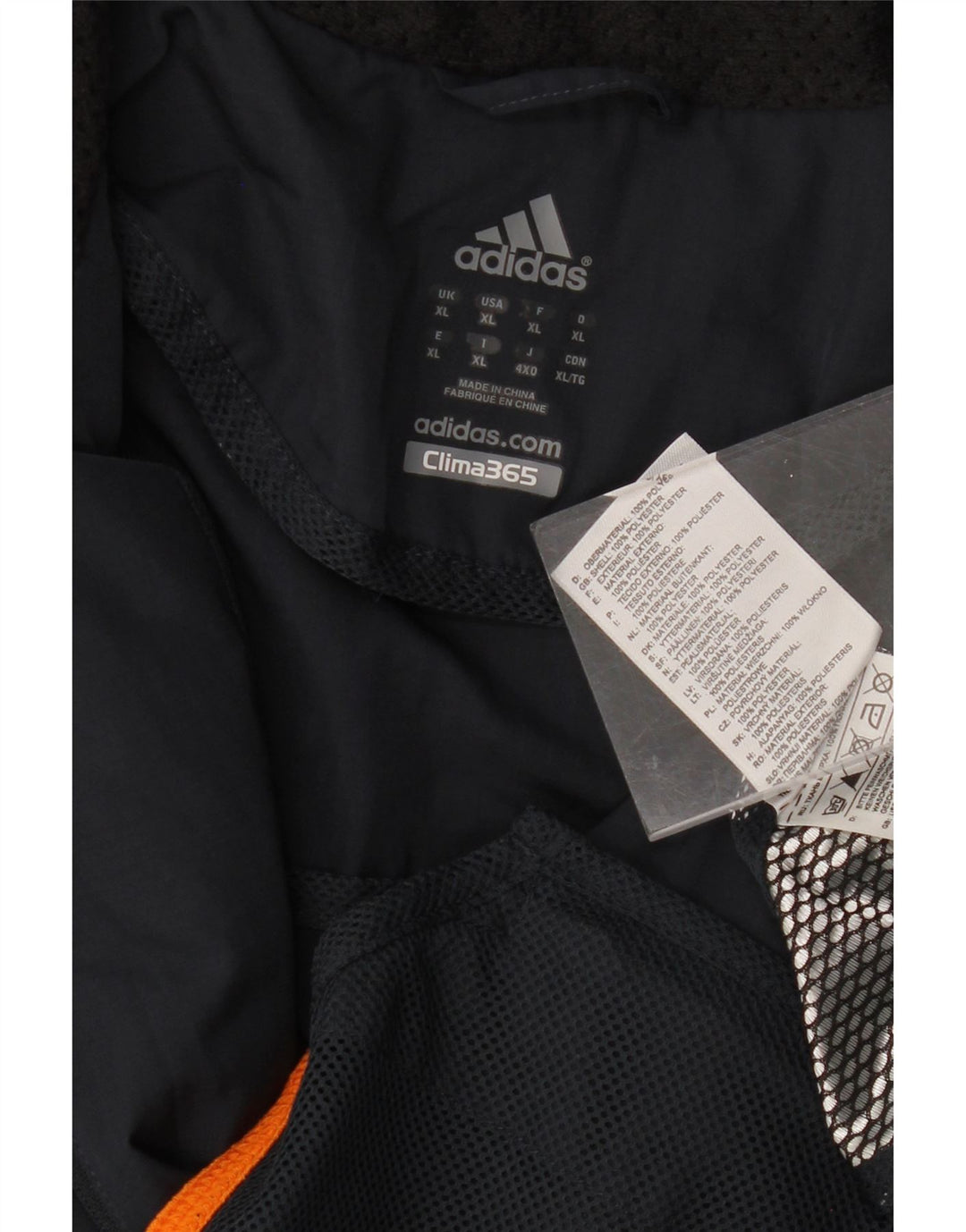 Męska kurtka przeciwdeszczowa ADIDAS Clima 365 UK 42 XL, granatowa, poliester