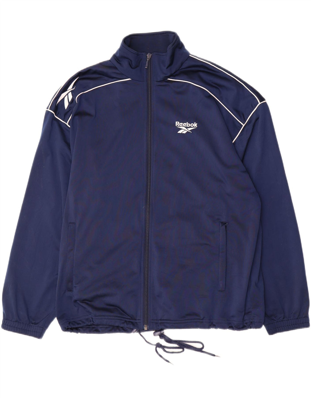 REEBOK Męska kurtka dresowa o luźnym kroju, mała, granatowa, poliester