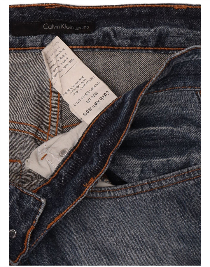 Męskie proste dżinsy Calvin Klein W36 L32 Niebieskie bawełniane
