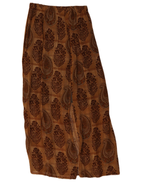 Vintage damska spódnica maxi W26 mała brązowa paisley
