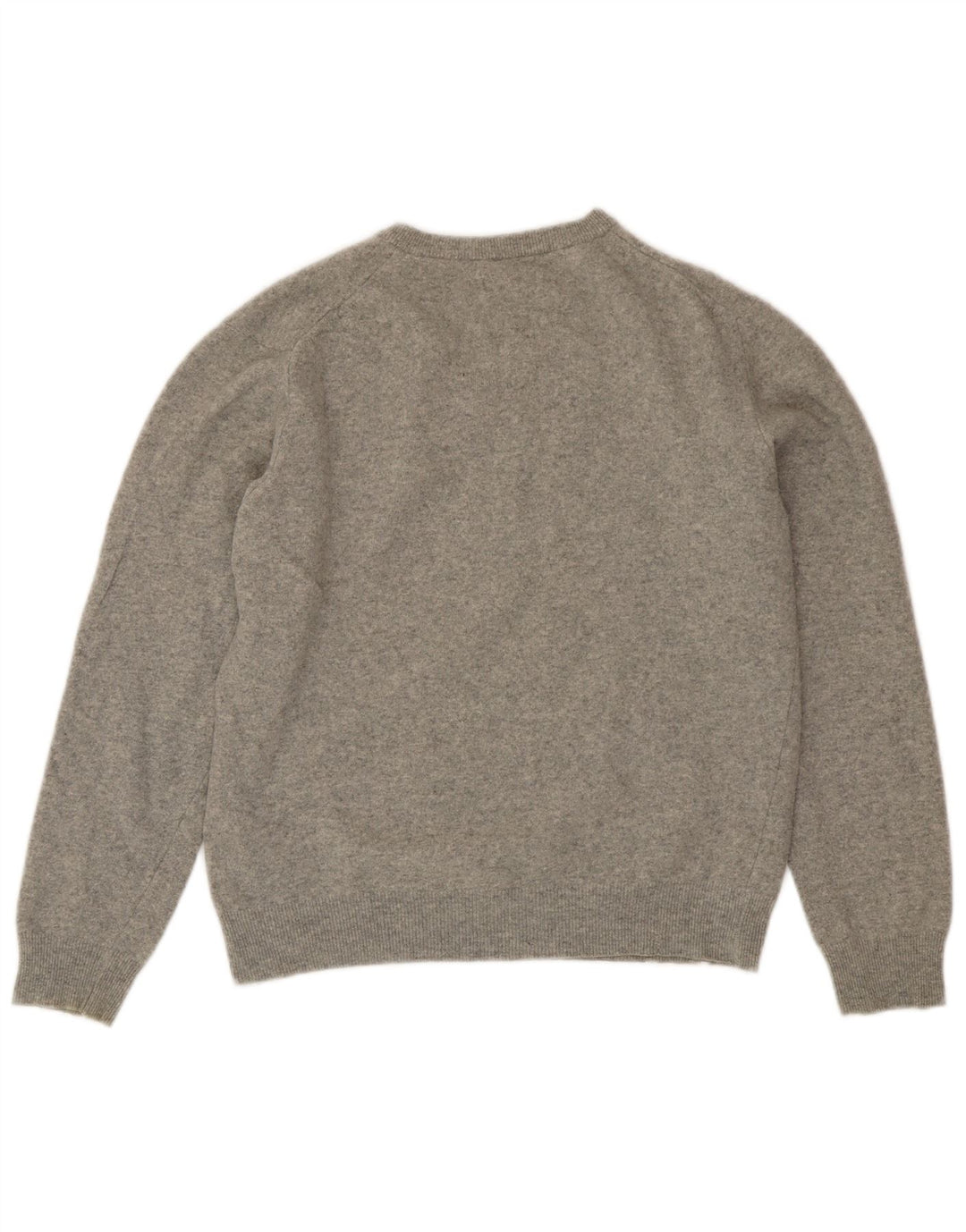 Sweter damski Gant z dekoltem w kształcie litery V, UK 18 XL, szara wełna