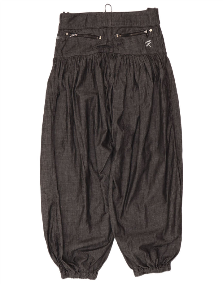 Damskie spodnie haremowe w stylu vintage W28 L26 Szara bawełna