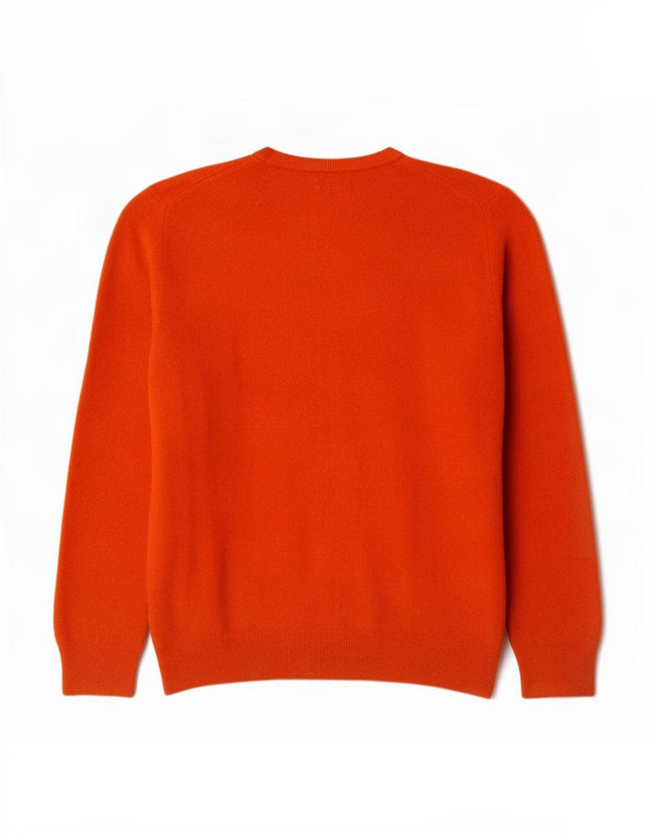 Sweter damski Gant z dekoltem w kształcie litery V, UK 14, duża, pomarańczowa wełna