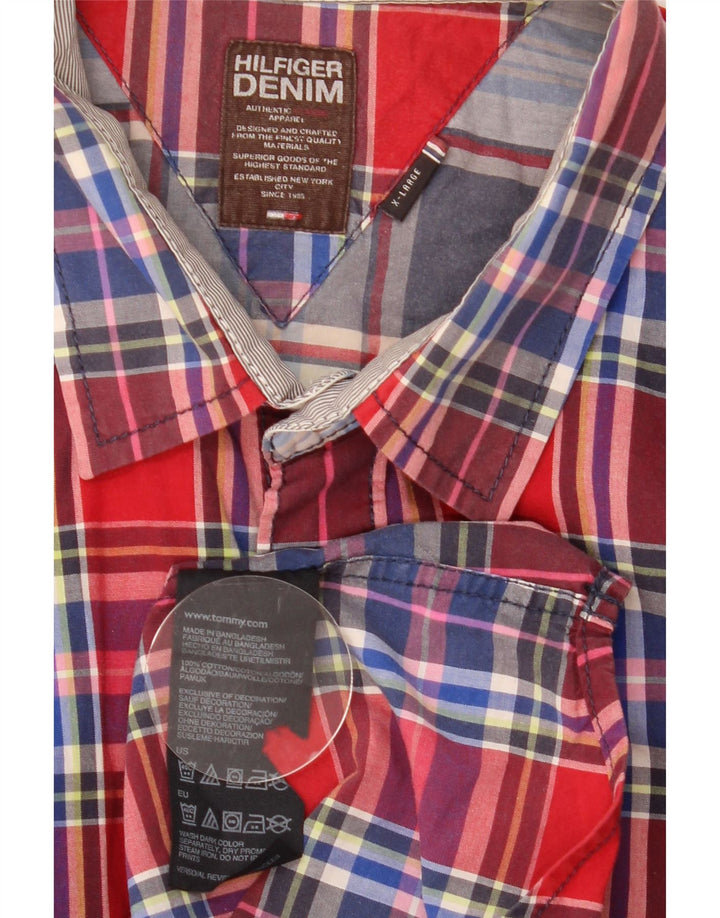 Koszula męska Tommy Hilfiger XL, bawełniana w czerwoną kratę