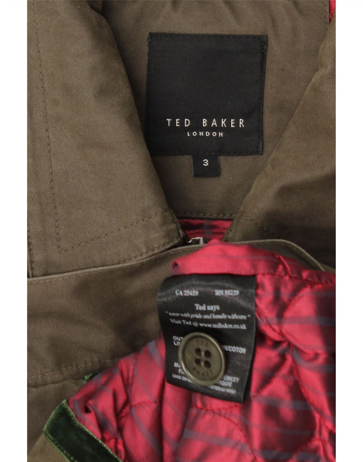 Męska kurtka bomberka Ted Baker, rozmiar 3, średnia, bawełniana khaki