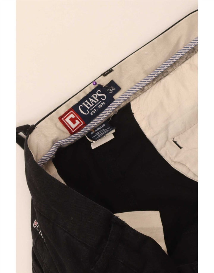Męskie spodenki Chino Chaps W34, duże, czarne, bawełniane