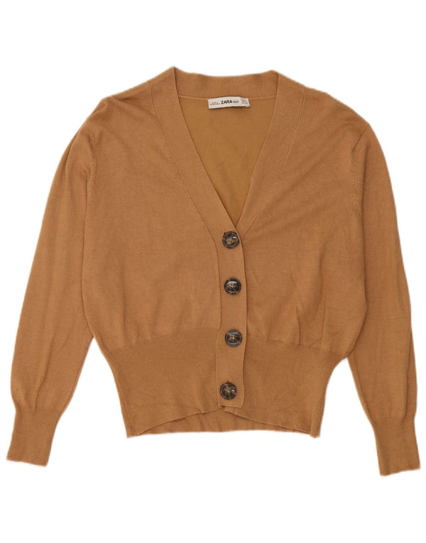 Sweter damski Zara Crop Cardigan UK 10 Small Beżowa Wiskoza