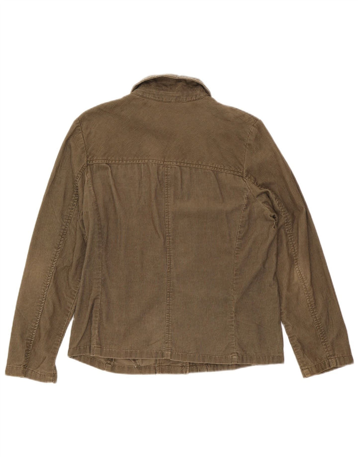 Damska kurtka sztruksowa Eddie Bauer UK 14, średnia bawełna khaki