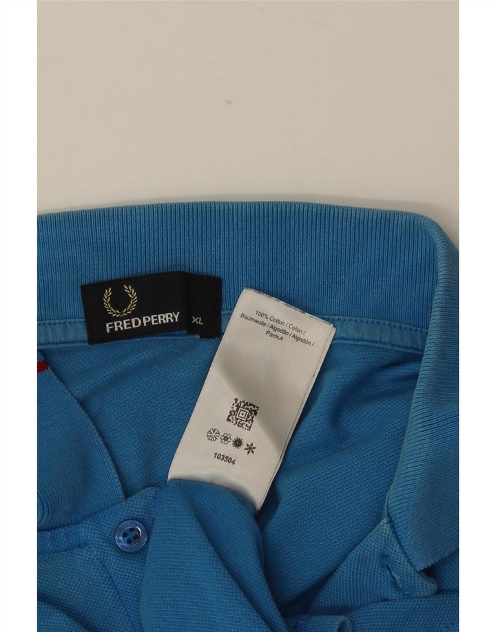Męska koszulka polo Fred Perry XL, niebieska, bawełniana