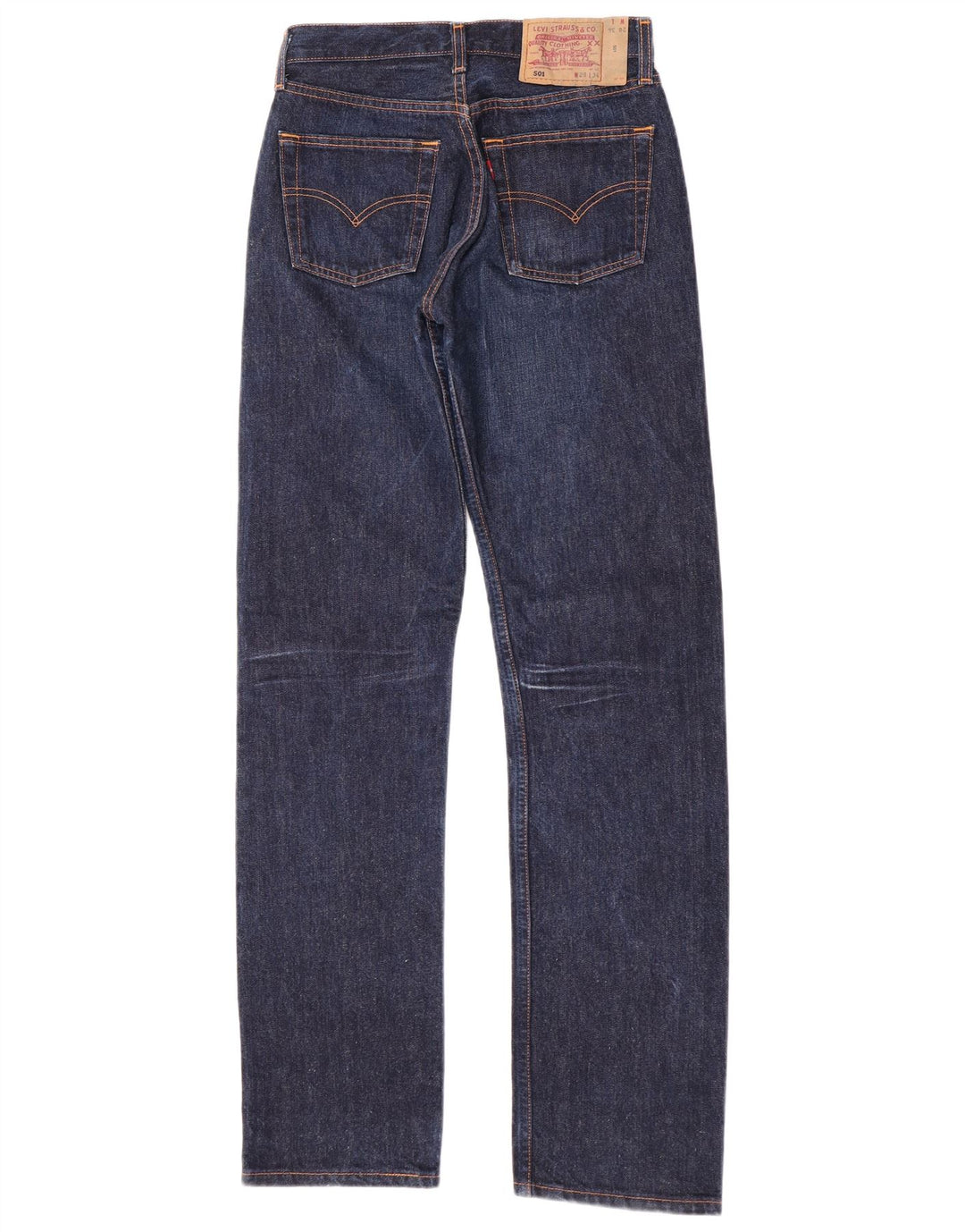 Męskie dżinsy Levi's 501 Straight W28 L34 Granatowa bawełna
