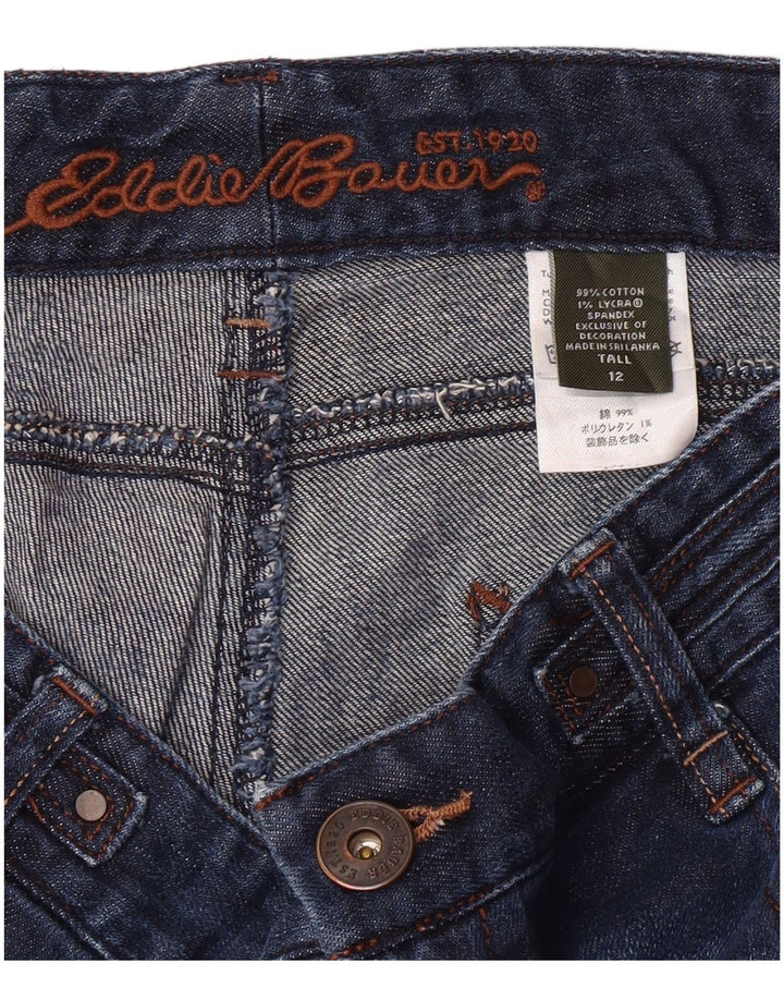 EDDIE BAUER Damskie Tall Capri Jeans US 12 Large W34 L23 Granatowa Bawełna