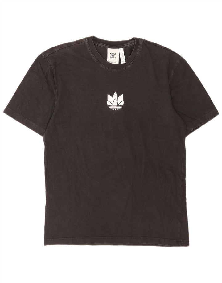 Adidas Męska Koszulka Top Mała Czarna Bawełna