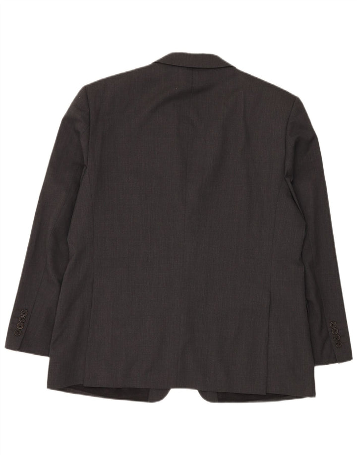 Ted Baker Męski garnitur 2-częściowy ze stretchem, zapinany na 2 guziki, UK 42 XL W36 L30, szara wełna