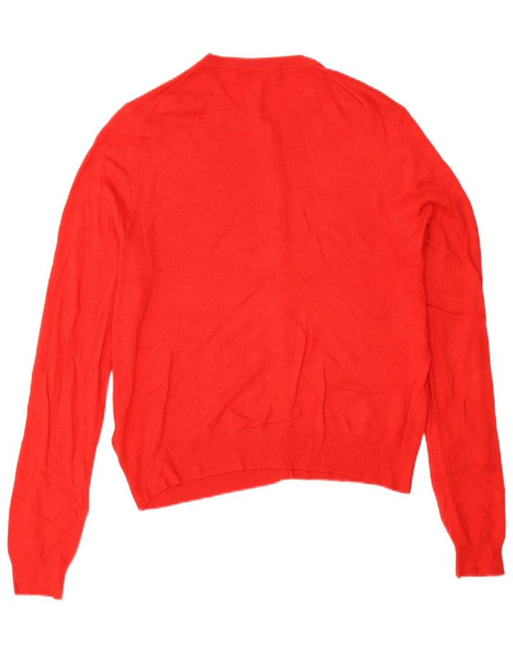 Marks & Spencer Damski sweter kardigan UK 14, duża, czerwona wiskoza