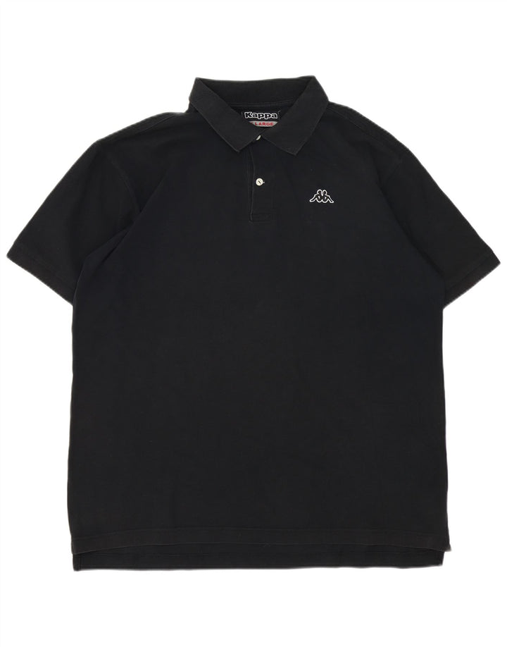 Męska koszulka polo KAPPA XL, czarna, bawełniana