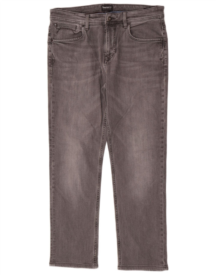 Męskie jeansy Timberland Regular Straight W34 L30 Szara bawełna