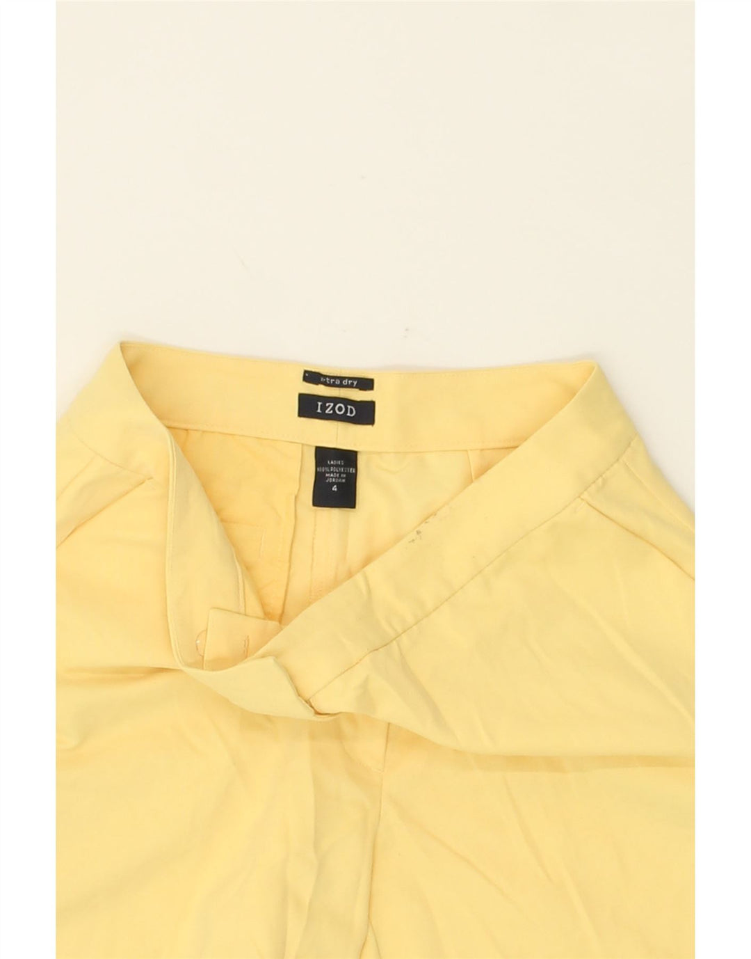 IZOD Womens Chino Shorts US 4 Small W26  Yellow Polyester Vintage Izod and Second-Hand Izod from Messina Hembry 