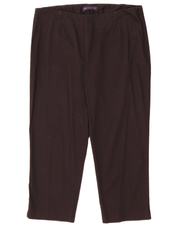 Marks & Spencer Damskie spodnie Capri UK 14 Large W32 L21 Czarna bawełna