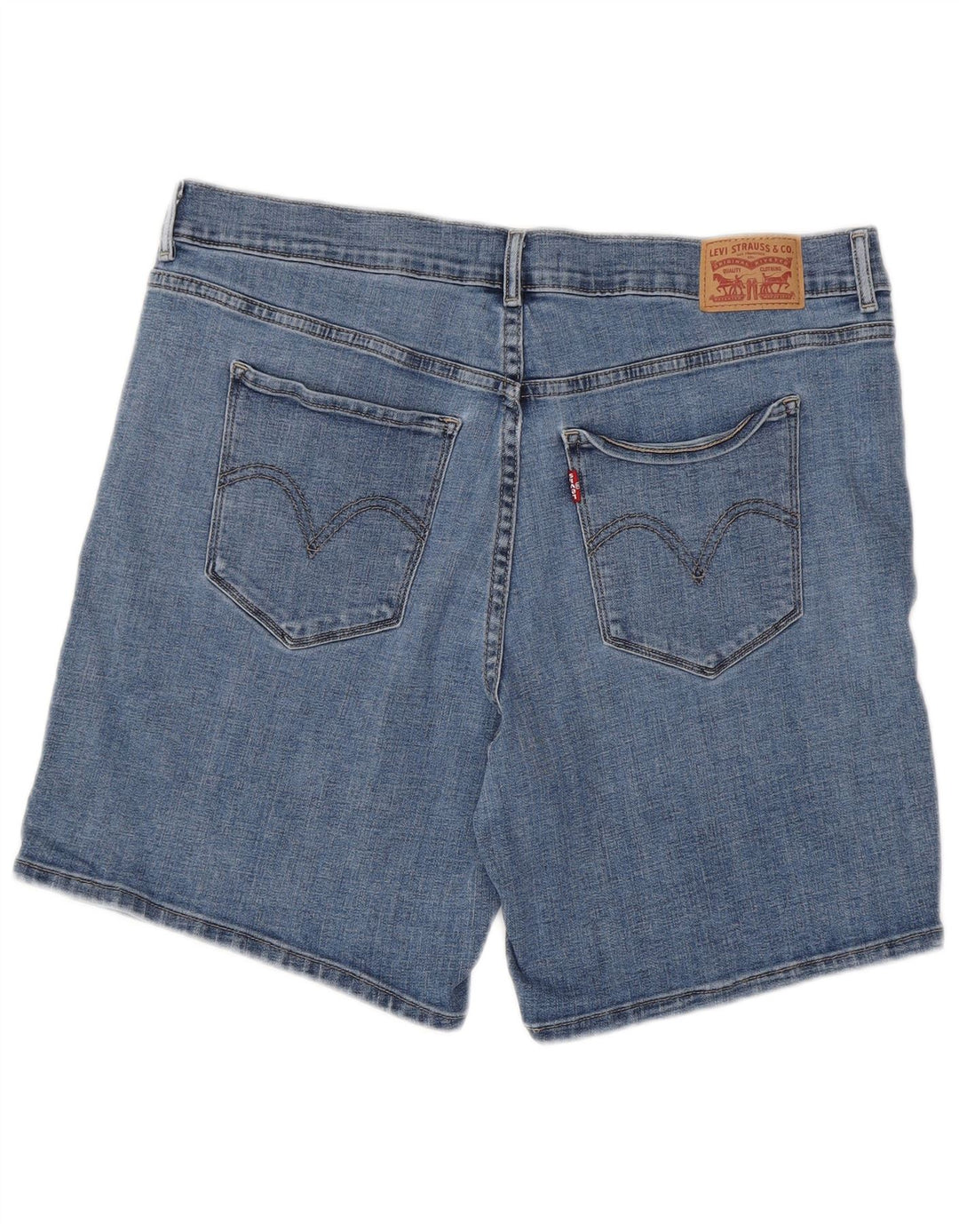 Damskie klasyczne spodenki jeansowe Levi's W32, duże, niebieskie, bawełniane