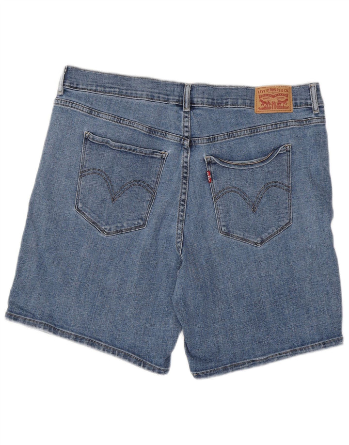 Damskie klasyczne spodenki jeansowe Levi's W32, duże, niebieskie, bawełniane