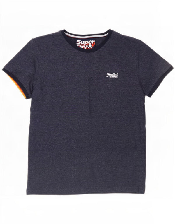 Superdry Mens T-Shirt Top 2XL Blue Cotton