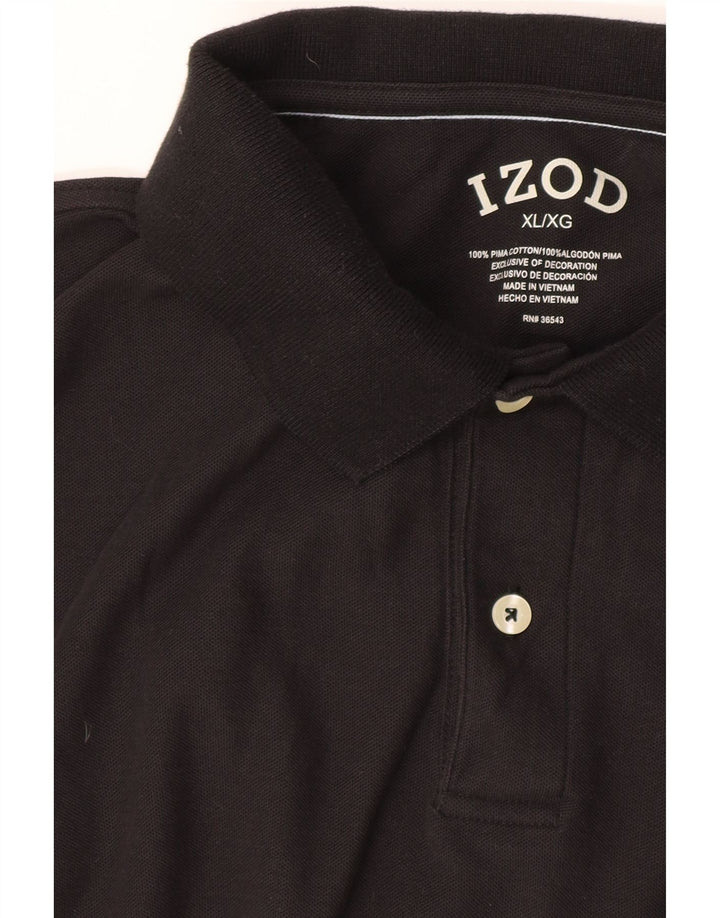 Męska koszulka polo XL Izod, czarna, bawełniana